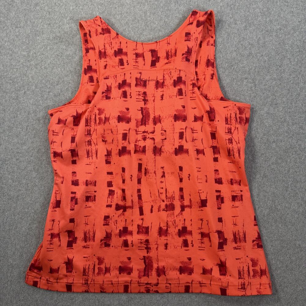 Columbia Omni-Wick Activewear Tank Top Women's XL Orange Red Abstract Athletic - Picture 8 of 11